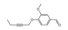 3-methoxy-4-(pent-2-ynyloxy)benzaldehyde结构式