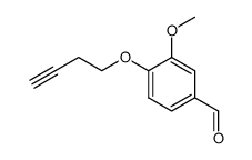 4-(but-3-yn-1-yloxy)-3-methoxybenzaldehyde结构式