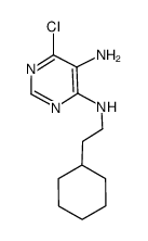 6-Chloro-N4-(2-cyclohexyl-ethyl)-pyrimidine-4,5-diamine结构式