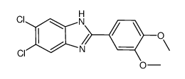 5,6-dichloro-2-(3',4'-dimethoxyphenyl)-1H-benzimidazole结构式