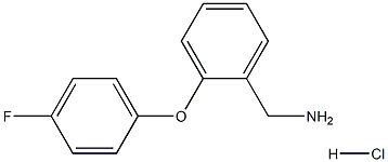 (2-(4-氟苯氧基)苯基)甲胺盐酸盐结构式