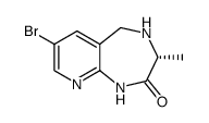 (R)-7-bromo-3-methyl-4,5-dihydro-1H-pyrido[2,3-e][1,4]diazepin-2(3H)-one结构式