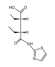 (+-)-erythro-2,4-diethyl-N-thiazol-2-yl-glutaramic acid结构式