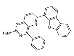 4-phenyl-6-(dibenzo[b,d]furan-4-yl)pyrido[3,2-d]pyrimidin-2-ylamine结构式