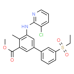 methyl 5-[(3-chloropyridin-2-yl)amino]-3'-(ethylsulfonyl)-4-methylbiphenyl-3-carboxylate Structure