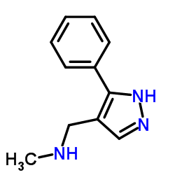 N-Methyl-1-(5-phenyl-1H-pyrazol-4-yl)methanamine Structure