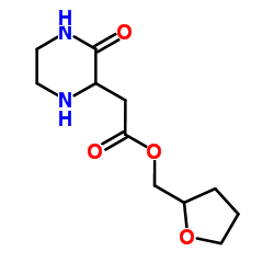 Tetrahydro-2-furanylmethyl (3-oxo-2-piperazinyl)acetate Structure