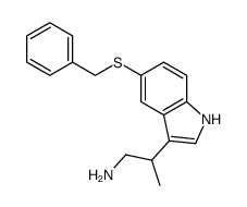2-(5-benzylsulfanyl-1H-indol-3-yl)propan-1-amine结构式
