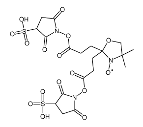 bis(sulfo-N-succinimidyl)doxyl-2-spiro-4'-pimelate structure