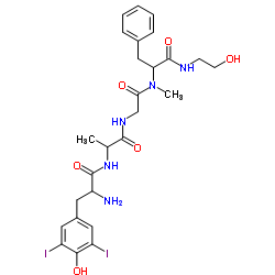 (3,5-Diiodo-Tyr1,D-Ala2,N-Me-Phe4,glycinol5)-Enkephalin acetate salt Structure