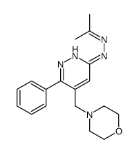 5-(morpholin-4-ylmethyl)-6-phenyl-N-(propan-2-ylideneamino)pyridazin-3-amine结构式