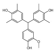 4-[(4-hydroxy-3,5-dimethylphenyl)-(4-hydroxy-3-methoxyphenyl)methyl]-2,6-dimethylphenol结构式