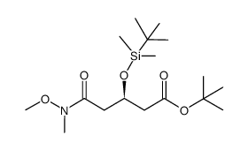 tert-butyl (R)-3-((tert-butyldimethylsilyl)oxy)-5-(methoxy(methyl)amino)-5-oxopentanoate结构式