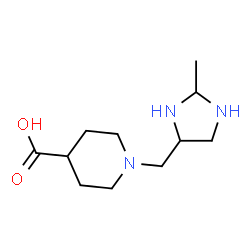 1-[(2-METHYL-1H-IMIDAZOL-4-YL)METHYL]PIPERIDINE-4-CARBOXYLIC ACID结构式