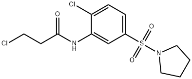 3-chloro-N-[2-chloro-5-(pyrrolidine-1-sulfonyl)phenyl]propanamide Structure