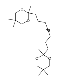 bis(4-oxopentyl 2',2'-dimethylpropylene ketal)mercury结构式