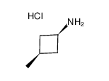 cis-3-methylcyclobutan-1-amine hydrochloride结构式