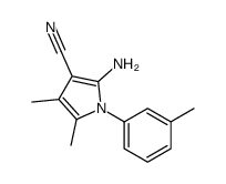 2-Amino-4,5-dimethyl-1-(3-methylphenyl)-1H-pyrrole-3-carbonitrile Structure