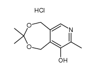 chlorhydrate d'hydroxy-8 trimethyl-2,2,7 pyrido-[4,5-e]dioxa 1,3-cycloheptane结构式