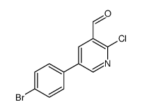 5-(4-Bromophenyl)-2-chloropyridine-3-carboxaldehyde structure