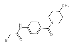 2-Bromo-N-{4-[(4-methyl-1-piperidinyl)carbonyl]-phenyl}acetamide结构式