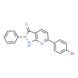 6-(4-bromophenyl)-2-phenyl-1,2-dihydro-3H-pyrazolo[3,4-b]pyridin-3-one Structure