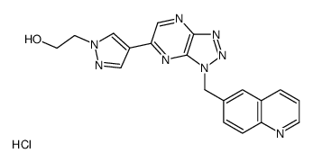 2-(4-(1-(喹啉-6-甲基)-1H-[1,2,3]噻唑并[4,5-b]吡嗪-6-基)-1H-吡唑-1-基)乙醇盐酸盐结构式