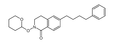 3,4-Dihydro-2-(tetrahydropyran-2-yloxy)-6-(4-phenylbutyl)-1-(2H)-isoquinolinone结构式