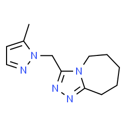 3-[(5-Methyl-1H-pyrazol-1-yl)methyl]-6,7,8,9-tetrahydro-5H-[1,2,4]triazolo[4,3-a]azepine结构式