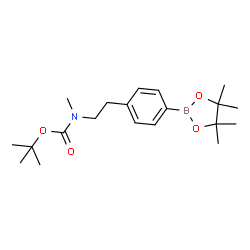 tert-Butyl methyl(4-(4,4,5,5-tetramethyl-1,3,2-dioxaborolan-2-yl)phenethyl)carbamate structure