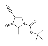 tert-butyl 4-cyano-2-methyl-3-oxopyrrolidine-1-carboxylate结构式