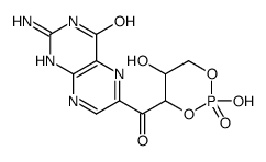 1-(2-amino-4-oxopteridin-7-yl)-1-oxo-2,3,4-butanetriol-2,4-cyclic phosphate结构式