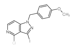 4-氯-3-碘-1-(4-甲氧基苄基)-1h-吡唑并[4,3-c]吡啶结构式