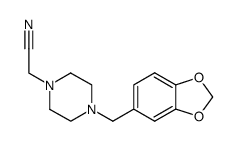 ((methylenedioxy-3,4 benzyl)-4 piperazinyl)-acetonitrile Structure