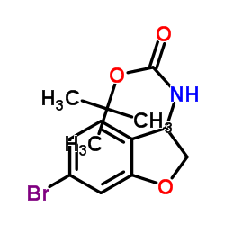 TERT-BUTYL (6-BROMO-2,3-DIHYDROBENZOFURAN-3-YL)CARBAMATE结构式