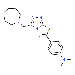 4-[3-(azepan-1-ylmethyl)[1,2,4]triazolo[3,4-b][1,3,4]thiadiazol-6-yl]-N,N-dimethylaniline structure