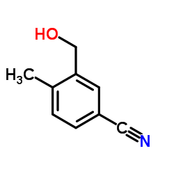 3-(羟甲基)-4-甲基苯甲腈结构式