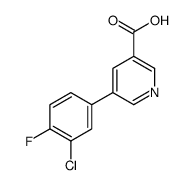 5-(3-chloro-4-fluorophenyl)pyridine-3-carboxylic acid结构式