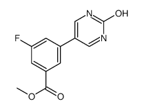 methyl 3-fluoro-5-(2-oxo-1H-pyrimidin-5-yl)benzoate结构式