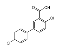 2-chloro-5-(4-chloro-3-methylphenyl)benzoic acid Structure