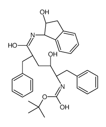 tert-butyl N-[(2S,3S,5R)-5-benzyl-3-hydroxy-6-[[(1S,2R)-2-hydroxy-2,3-dihydro-1H-inden-1-yl]amino]-6-oxo-1-phenylhexan-2-yl]carbamate结构式