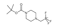 (4-Boc-1-piperazinium-1-ylmethyl)trifluoroborate internal salt Structure