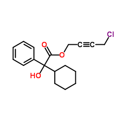 4-Chloro-2-butyn-1-yl cyclohexyl(hydroxy)phenylacetate结构式