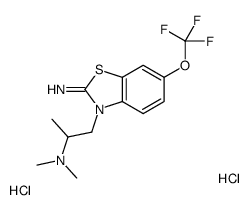 1-[2-imino-6-(trifluoromethoxy)-1,3-benzothiazol-3-yl]-N,N-dimethylpropan-2-amine,dihydrochloride结构式