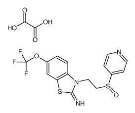 oxalic acid,3-(2-pyridin-4-ylsulfinylethyl)-6-(trifluoromethoxy)-1,3-benzothiazol-2-imine结构式