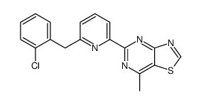 5-[6-[(2-chlorophenyl)methyl]pyridin-2-yl]-7-methyl-[1,3]thiazolo[4,5-d]pyrimidine Structure