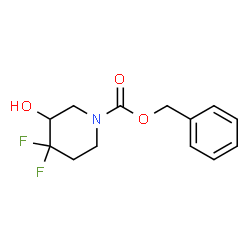 4,4-二氟-3-羟基哌啶-1-羧酸苄酯结构式