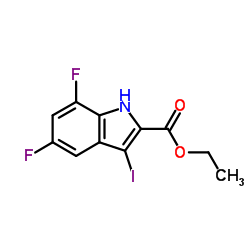 Ethyl 5,7-difluoro-3-iodo-1H-indole-2-carboxylate picture