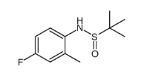 N-(4-fluoro-2-methylphenyl)-2-methylpropane-2-sulfinamide Structure