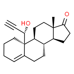 19-ethynyl-19-hydroxyandrost-4-en-17-one结构式